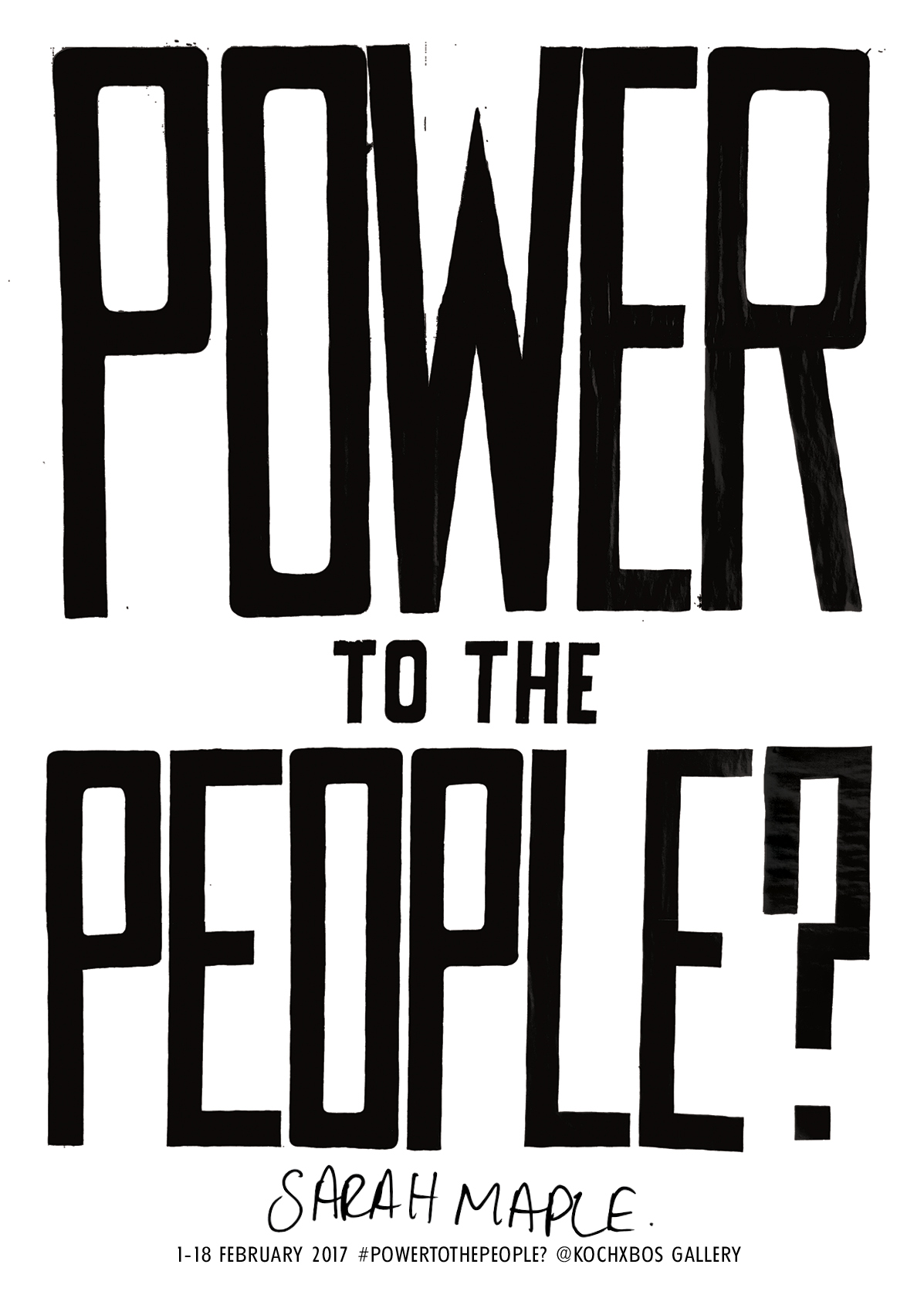 Power to the people Power to the people